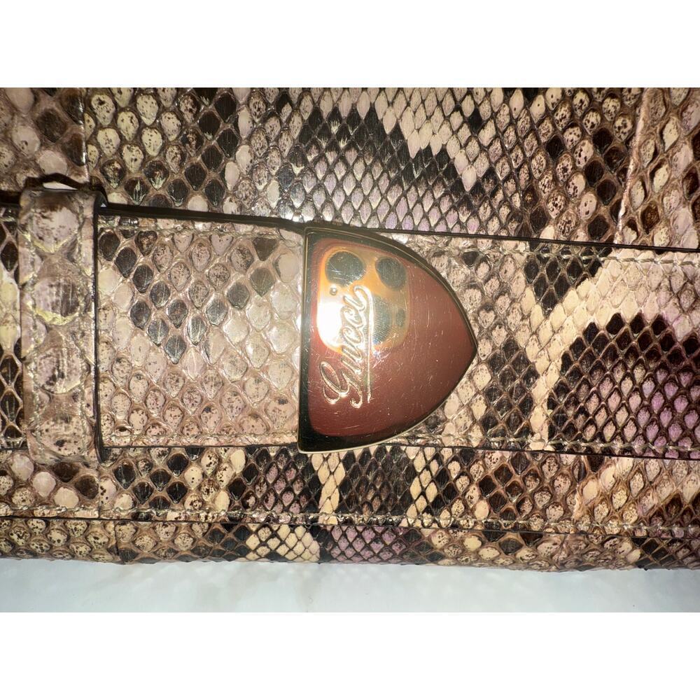 Gucci Python Continental Wallet With Horsebit Det… - image 7